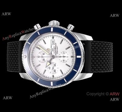 Swiss Breitling Superocean Heritage Asia 7750 Watch Blue Ceramic bezel